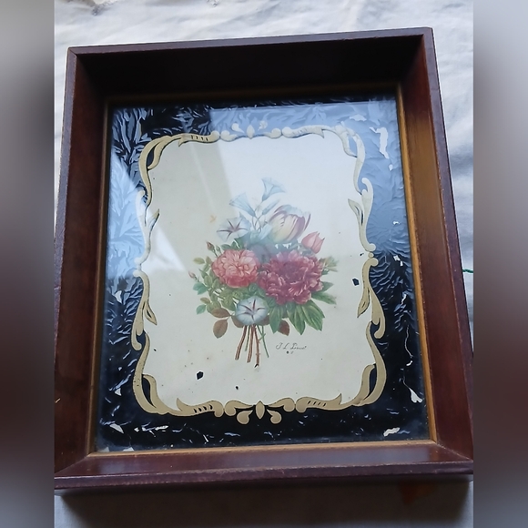 Franklin Picture Frame with A Floral Botonical Framed Print By "J. L. Prévost" - Picture 10 of 10